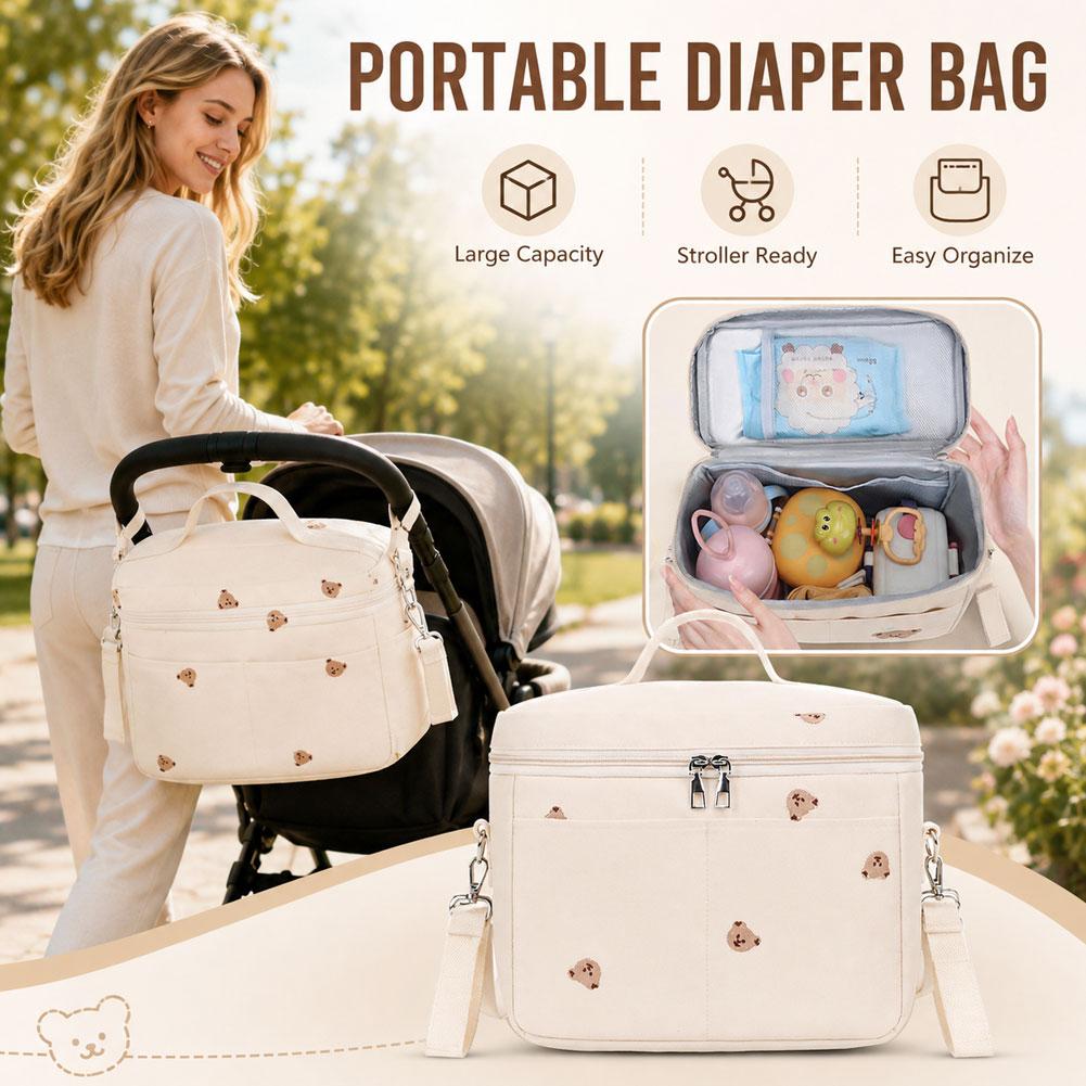 Diaper Bag Backpack - حقيبة تبريد زجاجات على شكل دب