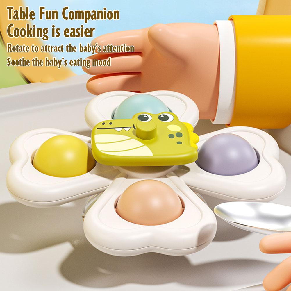 3 قطع لعبة دوارة بكأس شفط لتدر - مراجعة Baby Products For Bathing وسعره