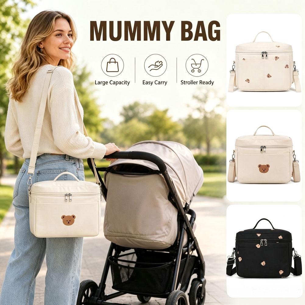 حقيبة تبريد زجاجات على شكل دب  - مراجعة Diaper Bag Backpack وسعره
