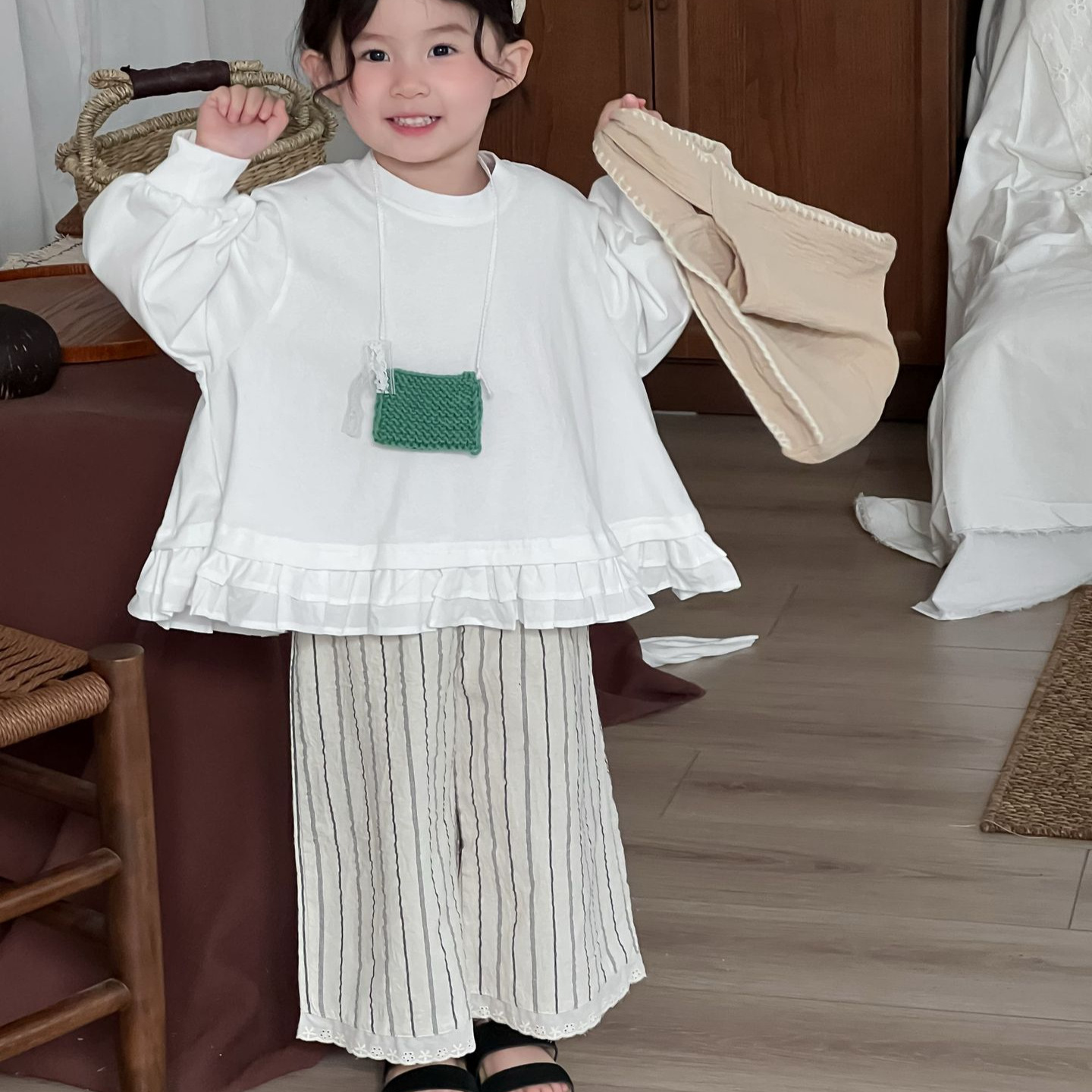 2025 الفتيات طفل ريترو فضفاض ا - مراجعة Baby Products Korean وسعره