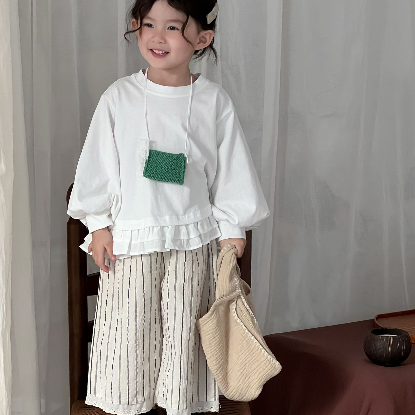 2025 الفتيات طفل ريترو فضفاض ا - مراجعة Baby Products Korean وسعره